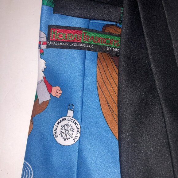 2 Ties -Holiday Traditions Hallmark Reindeer Fishing w/Santa & Chaps PolkaDot - Picture 7 of 8
